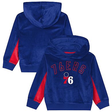 Preschool Outerstuff Royal Philadelphia 76ers Velour Hoodie