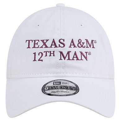 Men's New Era White Texas A&M Aggies Fan 9TWENTY Adjustable Hat
