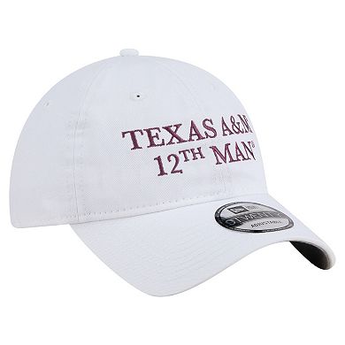 Men's New Era White Texas A&M Aggies Fan 9TWENTY Adjustable Hat