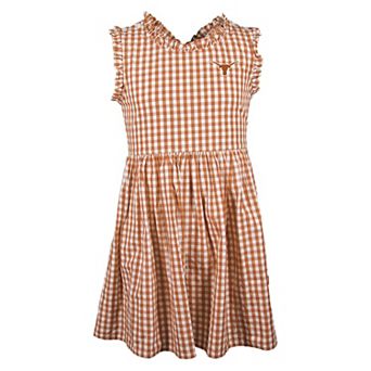 Girl's Toddler Garb Texas Orange Texas Longhorns Sleeveless Alora Gingham Dress