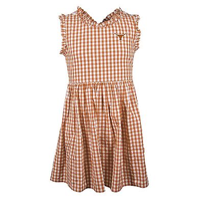 Girl's Toddler Garb Texas Orange Texas Longhorns Sleeveless Alora Gingham Dress