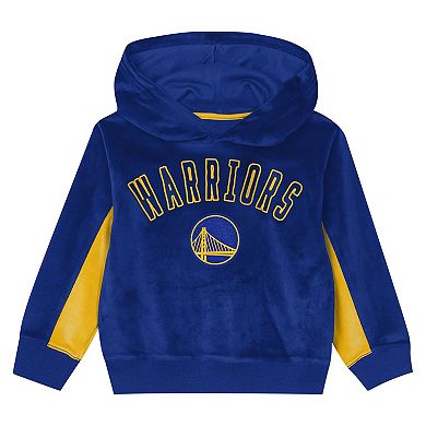 Preschool Outerstuff Royal Golden State Warriors Velour Hoodie