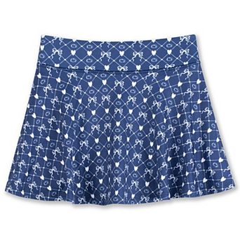 Girls Youth ZooZatz Navy Penn State Nittany Lions All-Over Print Bow Team Logo Skort
