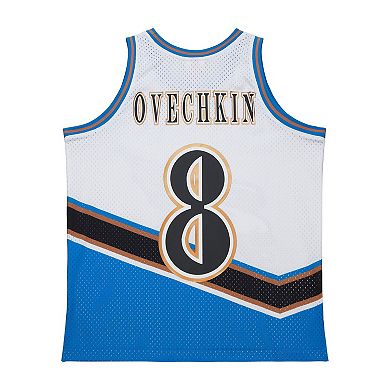 Unisex Mitchell & Ness Alexander Ovechkin White Washington Capitals Maxxed Out Fashion Basketball Jersey