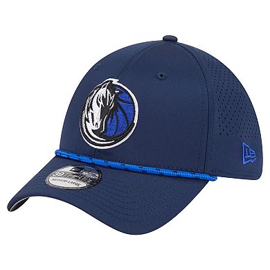 Men's New Era Blue Dallas Mavericks Featherweight Poly Rope Flex 39Thirty Hat