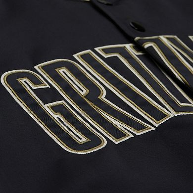 Men's Mitchell & Ness Olive/Black Memphis Grizzlies Clutch Satin Raglan Full-Snap Jacket