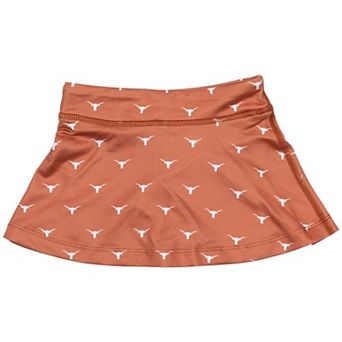 Girls Toddler ZooZatz Texas Orange Texas Longhorns All-Over Print Tennis Skort