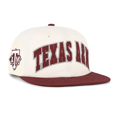 Unisex '47 Natural Texas A&M Aggies Crossover Off Hand Captain Adjustable Hat
