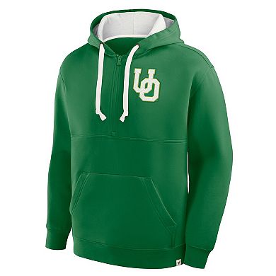 Men's Fanatics Green Oregon Ducks Hometown Premium Rise And Conquer Half-Zip Hoodie