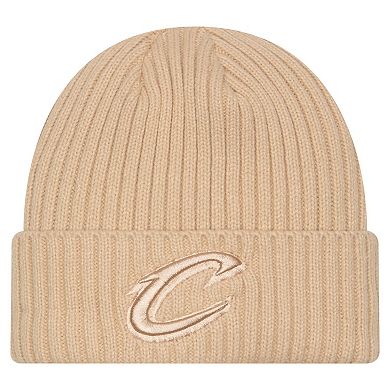 Men's New Era Tan Cleveland Cavaliers Color Pack Cuffed Knit Hat