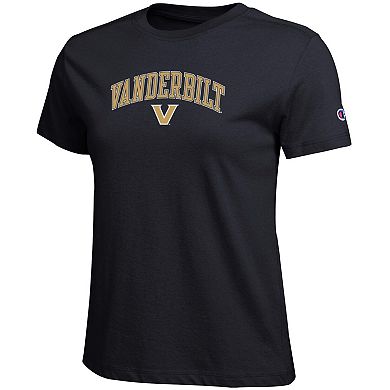 Women's Champion Black Vanderbilt Commodores Arched Over Logo T-Shirt