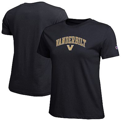 Women's Champion Black Vanderbilt Commodores Arched Over Logo T-Shirt