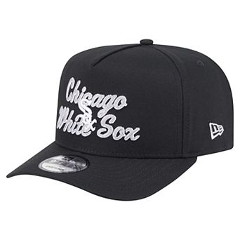 Men's New Era Black Chicago White Sox Chainstitch 9FIFTY A-Frame Snapback Hat