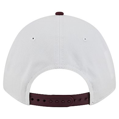 Men's New Era White/Maroon Minnesota Golden Gophers Arch Two-Tone Rope 9FORTY A-Frame M-Crown Adjustable Hat
