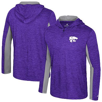 Men's Colosseum Purple Kansas State Wildcats Always Sunny Quarter-Zip Hoodie