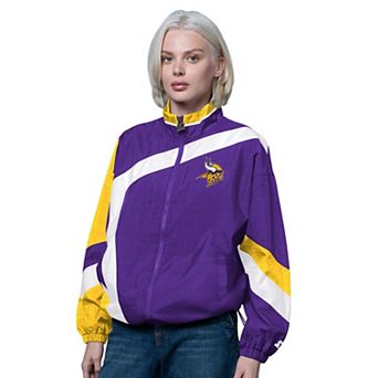 Women's Starter Purple/Gold Minnesota Vikings Vintage 1st Quarter Full-Zip Windbreaker