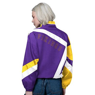 Women's Starter Purple/Gold Minnesota Vikings Vintage 1st Quarter Full-Zip Windbreaker