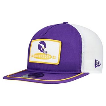 Men's New Era Purple/White Minnesota Vikings Patch 19TWENTY Adjustable Hat
