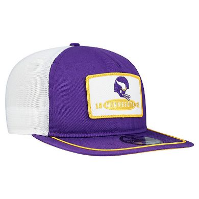 Men's New Era Purple/White Minnesota Vikings Patch 19TWENTY Adjustable Hat