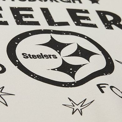 Women's Mitchell & Ness Cream Pittsburgh Steelers Plus Size Shooting Star Sweatshirt