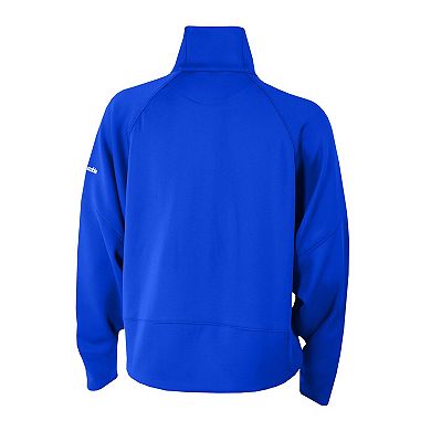 Women's Columbia Blue New York Rangers Wickhams Hills Raglan Omni-Wick Half-Zip Pullover