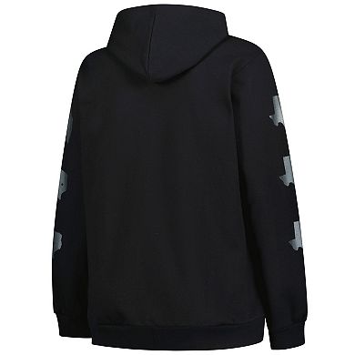 Women's Fanatics Black Texas Longhorns Plus Size Sleeve Hit Pullover Hoodie