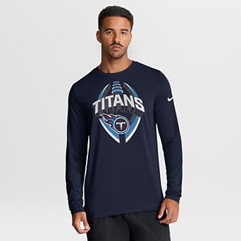 Men's Nike Navy Tennessee Titans Primetime Legend Icon Performance Long Sleeve T-Shirt