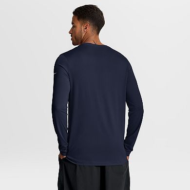 Men's Nike Navy Tennessee Titans Primetime Legend Icon Performance Long Sleeve T-Shirt