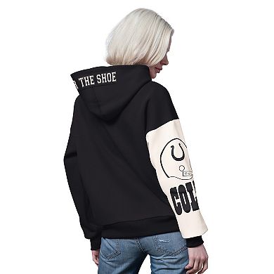 Women's Starter Black Indianapolis Colts 4th Down Full-Zip Hoodie