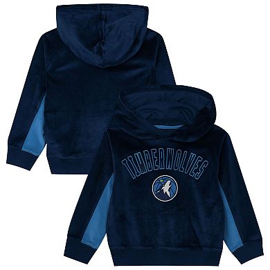 Preschool Outerstuff Navy Minnesota Timberwolves Velour Hoodie