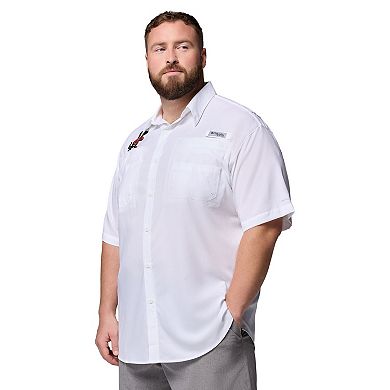 Men's Columbia White Florida Gators Big & Tall Tamiami Omni-Shade Button-Down Shirt