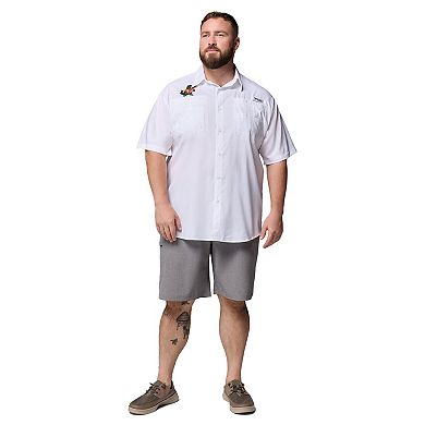 Men's Columbia White Florida Gators Big & Tall Tamiami Omni-Shade Button-Down Shirt
