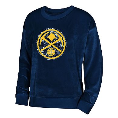 Youth Girls Outerstuff Navy Denver Nuggets Step Back Sweatshirt