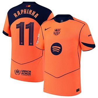 Men's Nike Raphinha Orange Barcelona 2025/26 Third Authentic Player Jersey