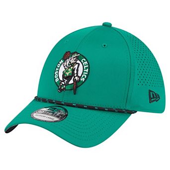 Men's New Era Kelly Green Boston Celtics Featherweight Poly Rope Flex 39Thirty Hat