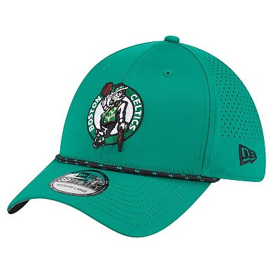 Men's New Era Kelly Green Boston Celtics Featherweight Poly Rope Flex 39Thirty Hat