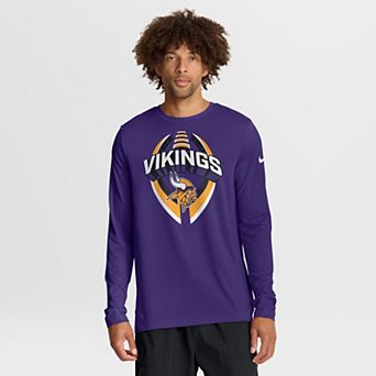 Men's Nike Purple Minnesota Vikings Primetime Legend Icon Performance Long Sleeve T-Shirt