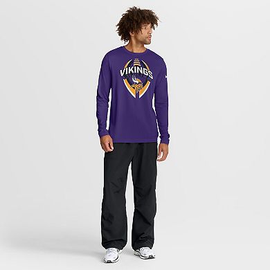 Men's Nike Purple Minnesota Vikings Primetime Legend Icon Performance Long Sleeve T-Shirt