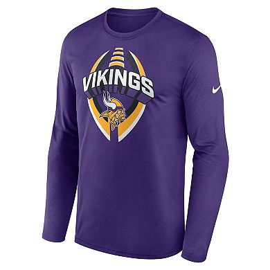 Men's Nike Purple Minnesota Vikings Primetime Legend Icon Performance Long Sleeve T-Shirt