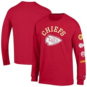 Men's Champion Red Kansas City Chiefs Seal Long Sleeve T-Shirt