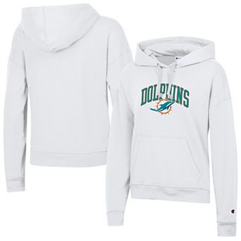 Women's Champion White Miami Dolphins Powerblend Hoodie