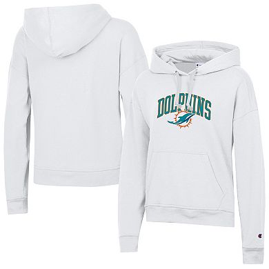 Women's Champion White Miami Dolphins Powerblend Hoodie