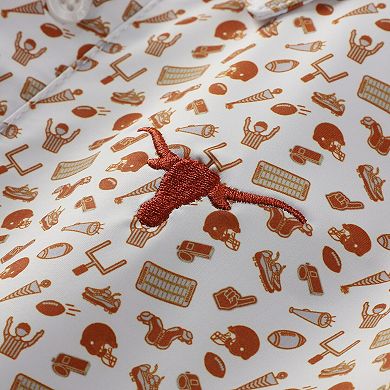Youth Garb Burnt Orange Texas Longhorns Tom Allover Print Performance Polo