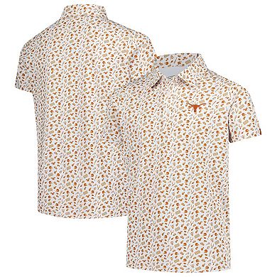 Youth Garb Burnt Orange Texas Longhorns Tom Allover Print Performance Polo