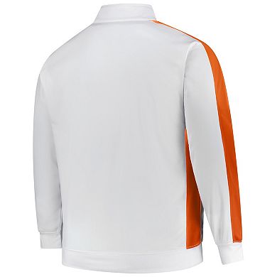 Men's Fanatics White Cincinnati Bengals Big & Tall Tricot Full-Zip Track Jacket