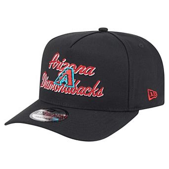 Men's New Era Black Arizona Diamondbacks Chainstitch 9FIFTY A-Frame Snapback Hat