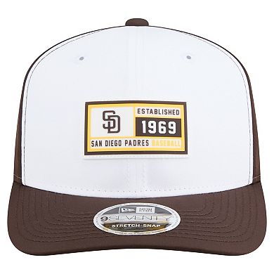 Men's New Era White/Brown San Diego Padres Established Patch 9SEVENTY Adjustable Hat