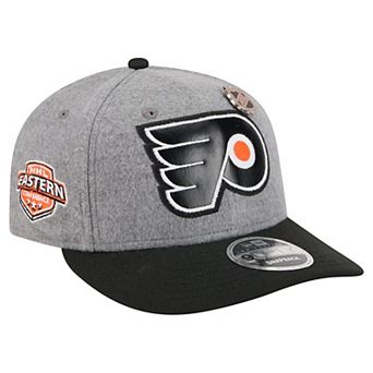 Men's New Era Gray/Black Philadelphia Flyers Wool Pin Low Profile 9FIFTY Snapback Hat