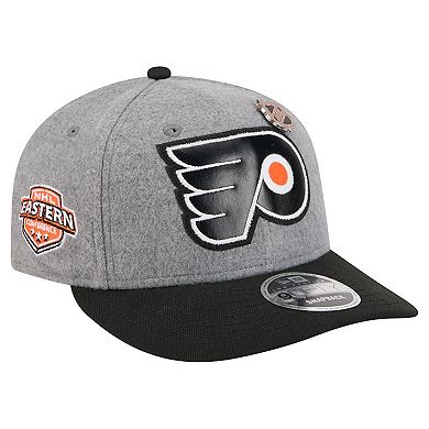 Men's New Era Gray/Black Philadelphia Flyers Wool Pin Low Profile 9FIFTY Snapback Hat