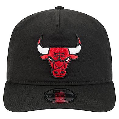 Men's New Era Black Chicago Bulls Cotton 19TWENTY Adjustable Hat